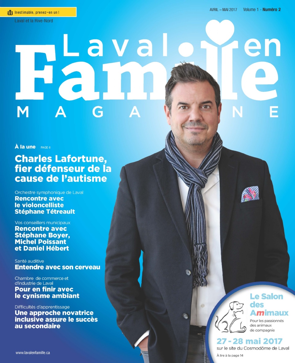 Charles Lafortune, fier défenseur pour la cause de l'autisme | Laval en Famille Magazine | Magazine locale Familiale Charles Lafortune, fier défenseur pour la cause de l'autisme | Laval en Famille Magazine | Magazine locale Familiale